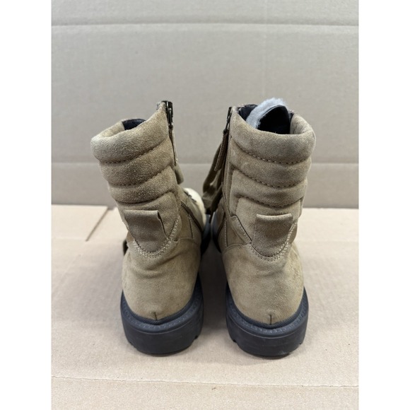 Aquatalia Shearling & Leather High Ankle Boots Tan Brown Size‎ 8 - Picture 5 of 11